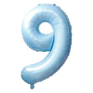 BALLON MYLAR 34 POUCES BLEU PÂLE 9