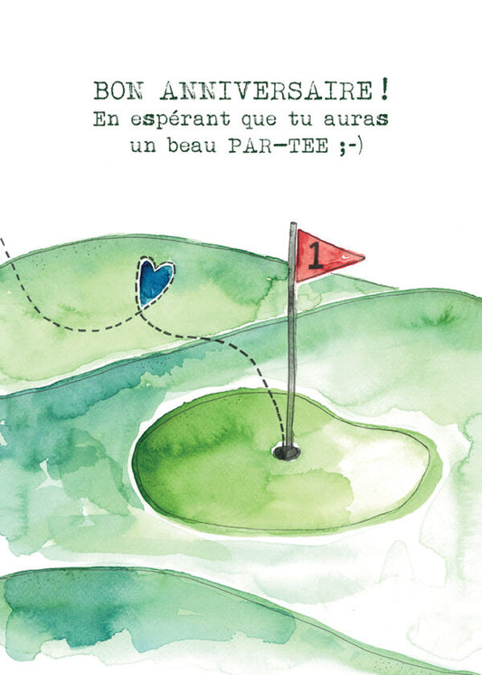 BON ANNIVERSAIRE GOLF - Stéphanie Renière illustration