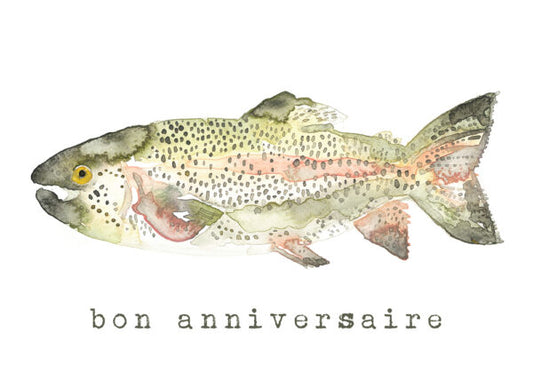 BON ANNIVERSAIRE POISSON  - Stéphanie Renière illustration