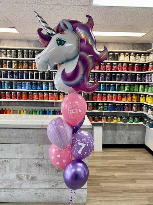 BOUQUET DE BALLONS LICORNE