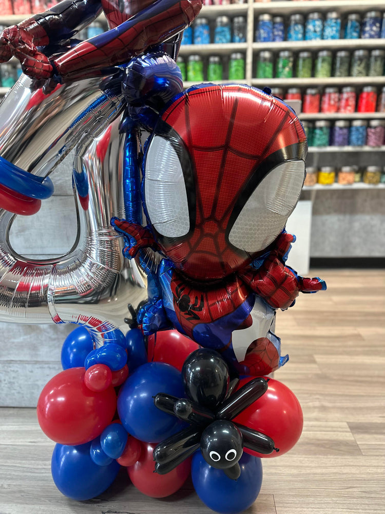 MONTAGE DE BALLONS SPIDERMAN