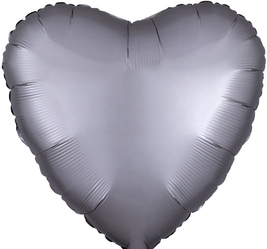 BALLON MYLAR COEUR ARGENT