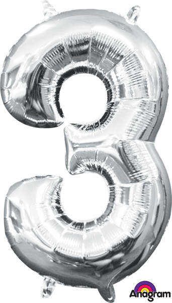 BALLON MYLAR 16 POUCES ARGENT 3