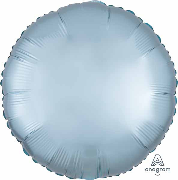 BALLON MYLAR ROND BLEU PASTEL