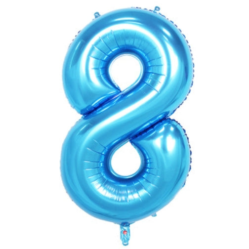 BALLON MYLAR 34 POUCES BLEU 8