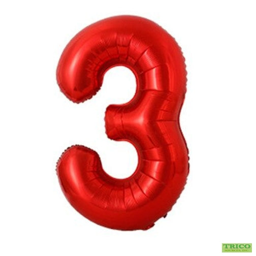 BALLON MYLAR 34 POUCES ROUGE 3