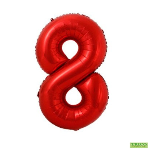 BALLON MYLAR 34 POUCES ROUGE 8