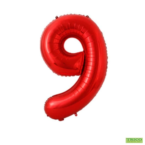 BALLON MYLAR 34 POUCES ROUGE 9