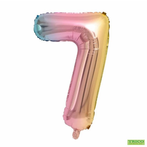 BALLON MYLAR 34 POUCES MULTICOLORE/PASTEL 7