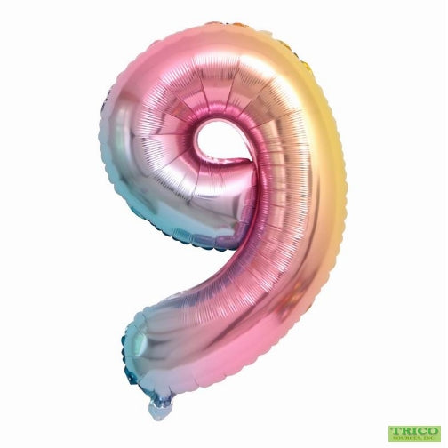 BALLON MYLAR 34 POUCES MULTICOLORE/PASTEL 9