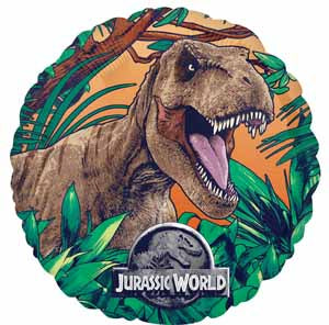 BALLON MYLAR ROND DINOSAURE JURASSIC WORLD