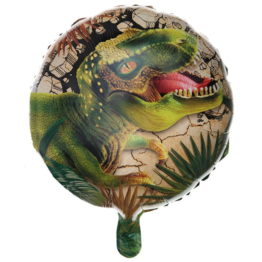 BALLON MYLAR ROND DINOSAURE