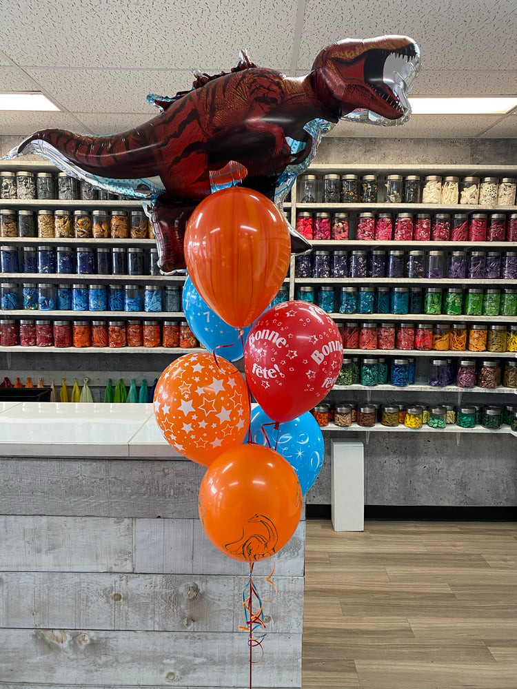 BOUQUET DE BALLONS DINOSAURE