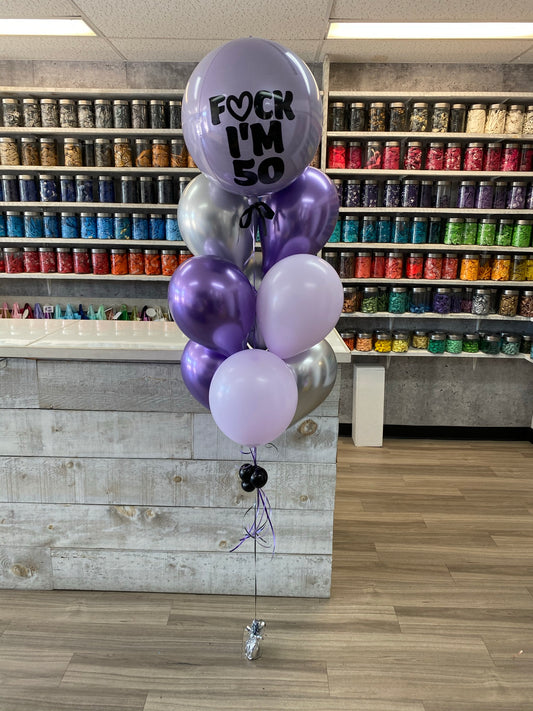 BOUQUET DE 9 BALLONS ET ORBZ PERSONNALISÉ