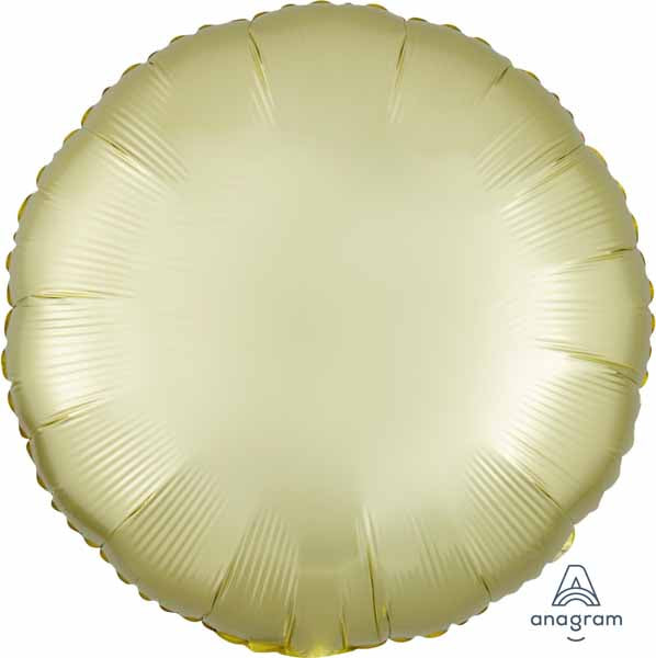 BALLON MYLAR ROND JAUNE PASTEL