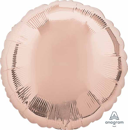 BALLON MYLAR ROND ROSE GOLD