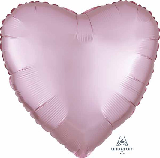 BALLON MYLAR COEUR ROSE PASTEL