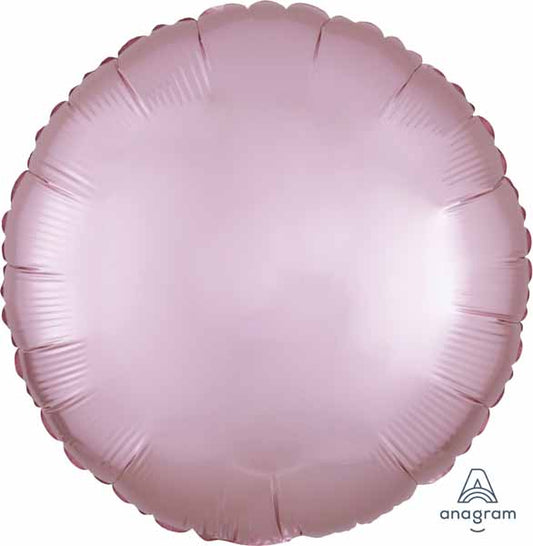 BALLON MYLAR ROND ROSE PASTEL