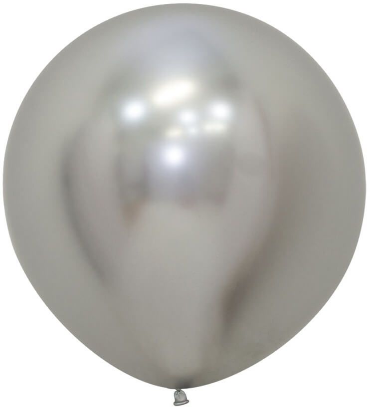 BALLON LATEX CHROME ARGENT