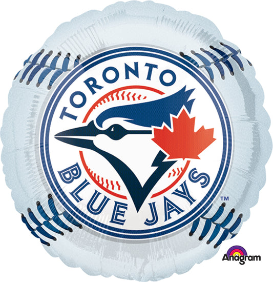 BALLON MYLAR BASEBALL BLUE JAYS