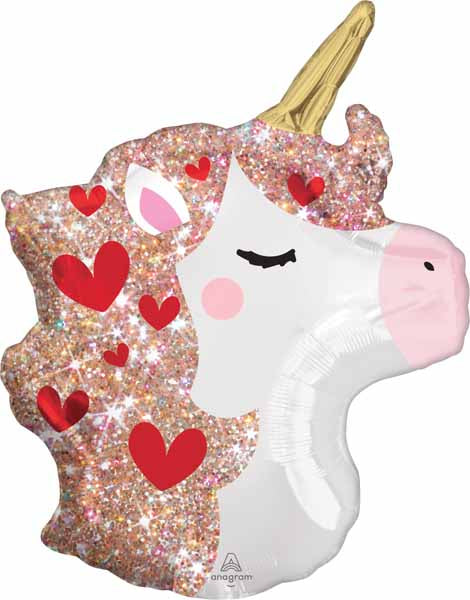 BALLON MYLAR LICORNE COEUR